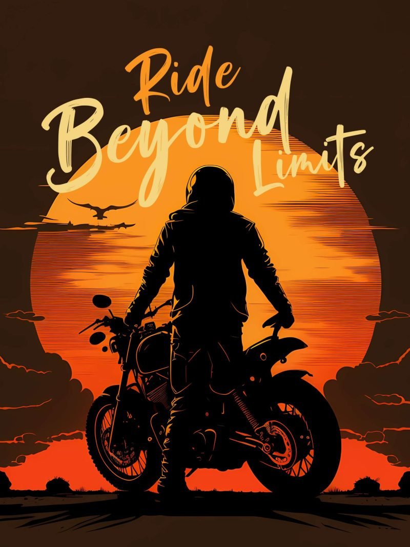 Ride Beyond Limits A4 Bike Poster