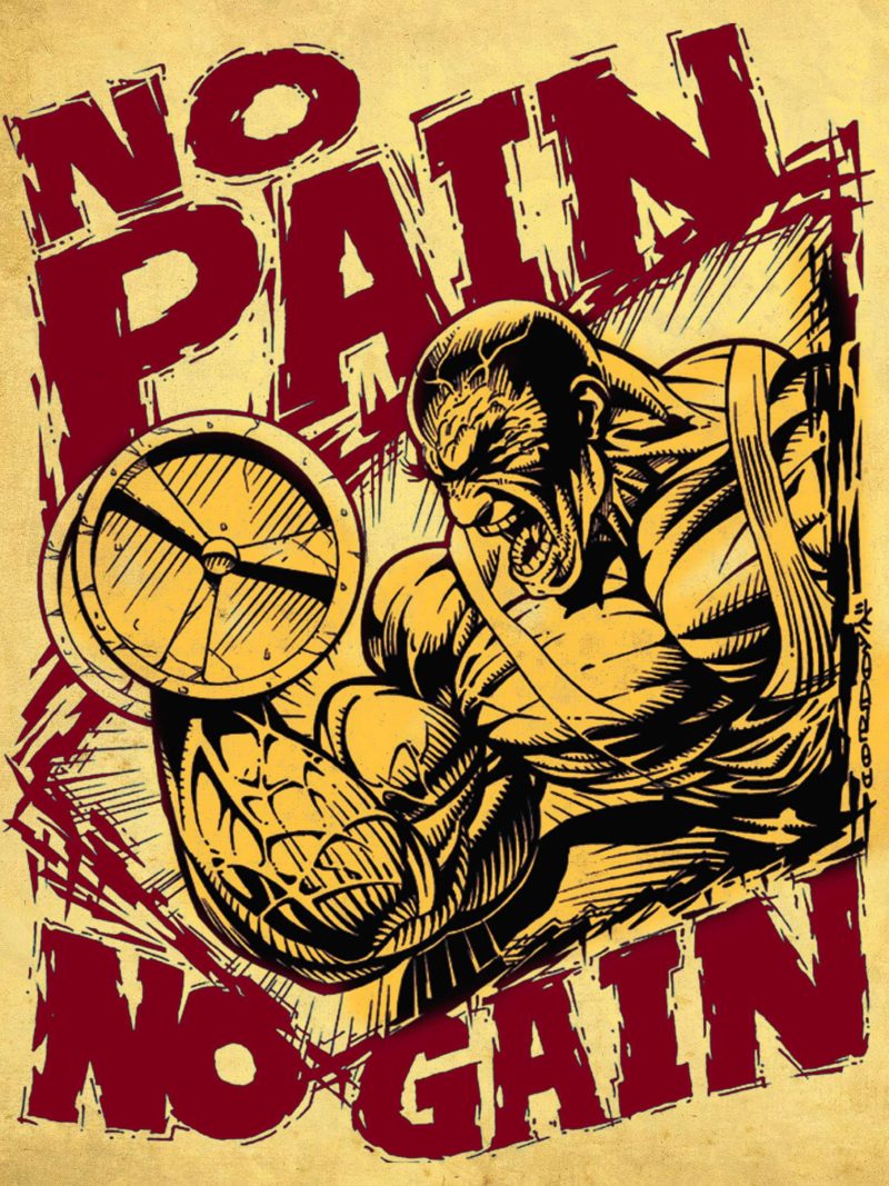 No Pain No Gain A4 Gym Poster