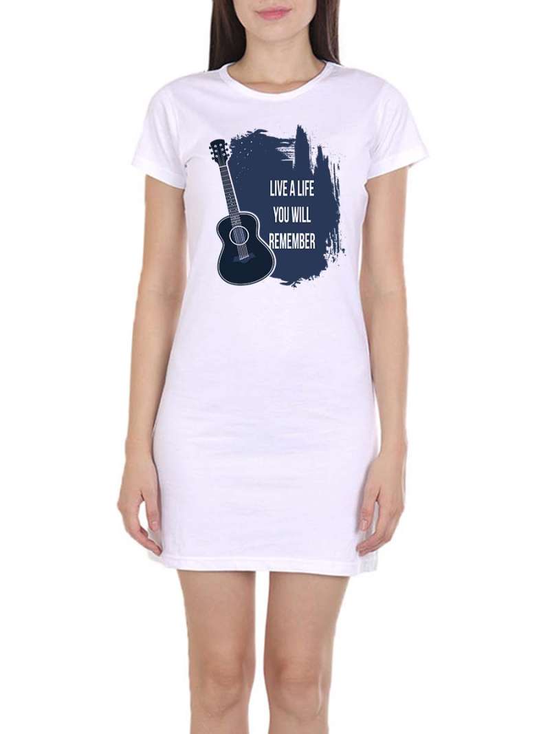 Live A Life You Will Remember Quotes T-Shirt Dress