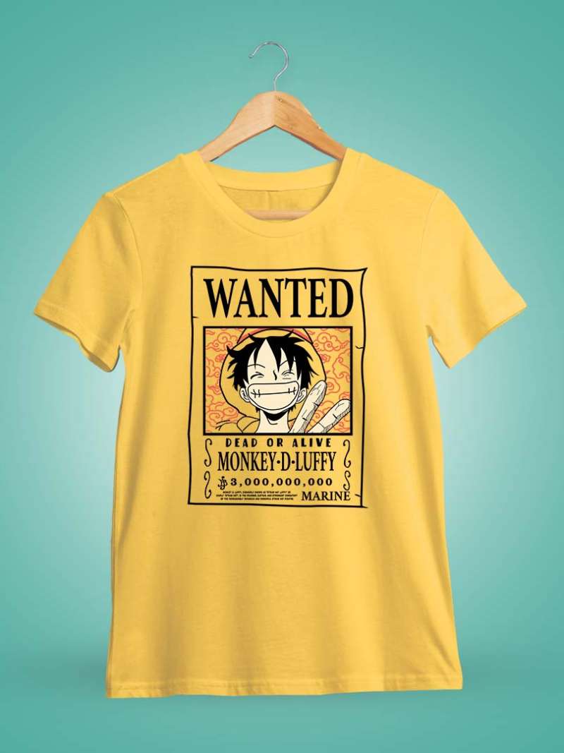 Wanted Anime Luffy T-Shirt