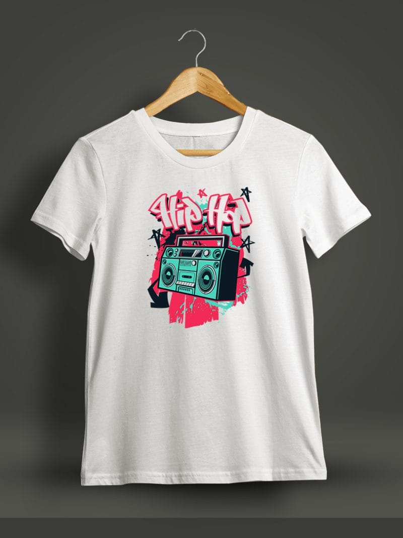 Hip Hop Graphic Printed T-Shirt For Men - Half Sleeve