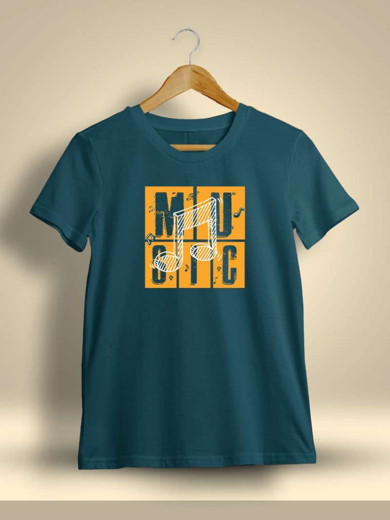 Music Printed T-Shirt For Men - Half Sleeve