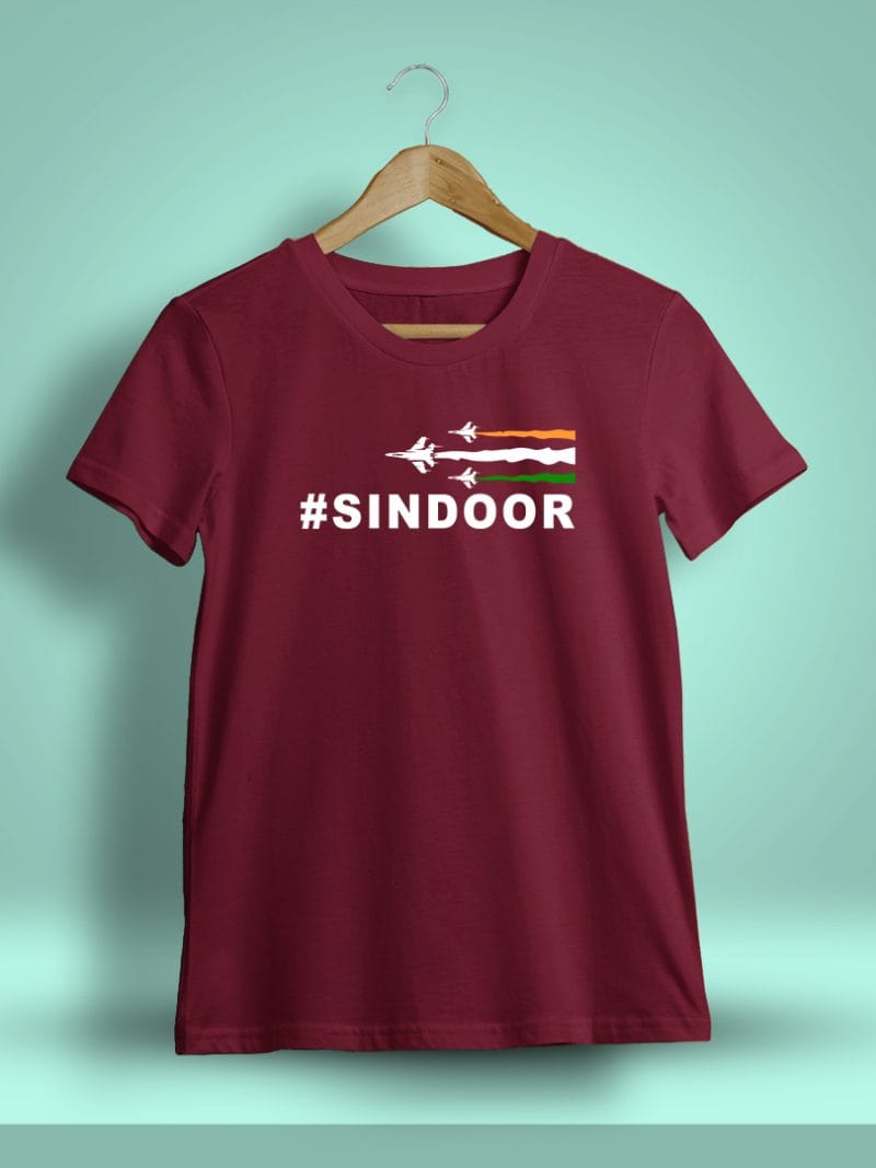 Sindoor T-Shirt For Men - Half Sleeve Maroon