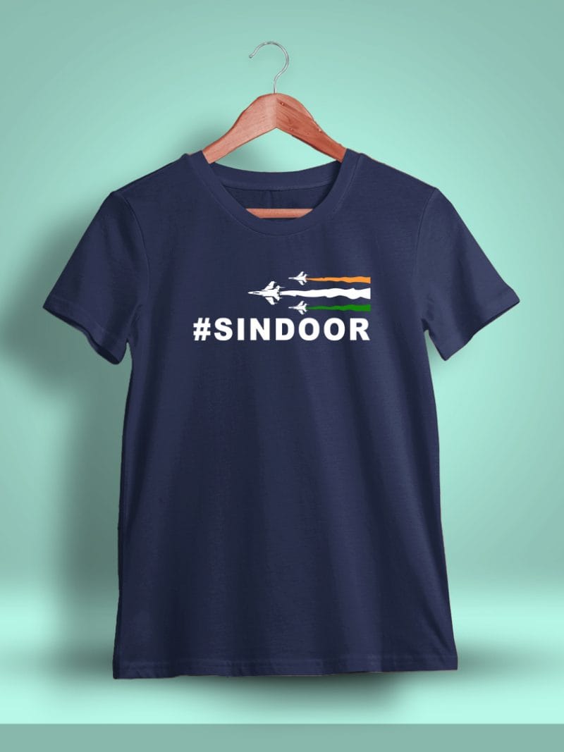 Sindoor T-Shirt For Men - Half Sleeve Navy Blue